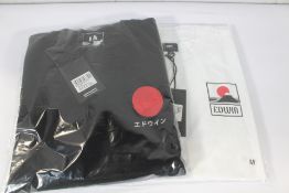 Edwin Japanese Sun Sweat - Black (L) and an Edwin sunset on Mt. Fuji T-shirt - White (M), both as