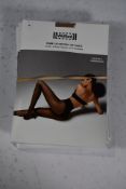 Four pairs of boxed as new Wolford Tummy 20 Control Top Tights- Gobi (XL).