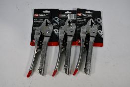 Three as new Facom Auto-Adjustable Self-Adjusting Locking Pliers.