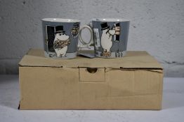 Six boxed as new Arabia Moomin Mugs - Hemulen Yellow (30cl).