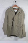 A pre-owned Bianca Saunders Taupe Pull Over Blazer in Khaki-Green, Size XL.