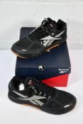A pair of men's Reebok Nano 2.0 trainers in CBLACK/RBKLE3 (Size UK 10.5) (Outer box slightly damaged