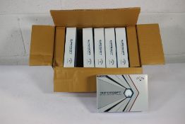 Six as new boxes of Callaway Supersoft New and Improved Golf Balls, REF 641935812 (12 Golf Balls per