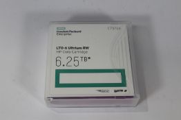 Five boxed as new HP LTO-6 Ultrium RW MP Data Cartridges C7976A 6.25 TB.