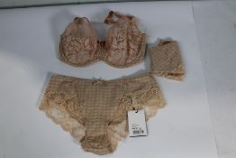 An as new Prima Donna Madison non padded seamless full cup bra in Caffe Latte (UK 34 F) and two pair