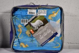 An as new WeatherBeeta Comfitec Essentials Mesh II combo neck with seahorse print for horses (Size 6