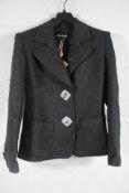 A women's as new Nana Jaqueline Maya Lapel Suit Jacket - Black (XS).