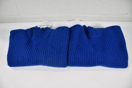 Two Ganni high neck sleeveless chunky knit jumpers, colour Daphne (Size 2 x XL).