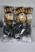 Twelve as new DeWalt Open Finger Performance Gloves, Size Large/9.