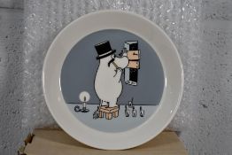 Six boxed as new Arabia Moomin Plates - Moominpappa - Grey (1066913).