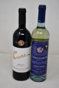 Seven bottles of Casal Garcia Vinho Verde white wine (750ml) and six bottles of Cune Rioja Gran Rese
