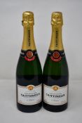 Two bottles of Taittinger Brut Champagne (750ml) (Over 18s only).