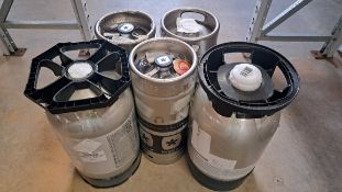 Two 30ltr Beer Kegs and Three 20ltr Beer Kegs (Over 18s only). See Description