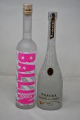 Pravda Caramel Flavoured Vodka (700ml) and Ballin Vodka (700ml) (Over 18s only).