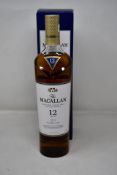 The Macallan Highland Single Malt Scotch Whisky (12 years old) (700ml) (Over 18s only).
