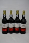Four bottles of Dow's Christmas Port (750ml) (Over 18s only).