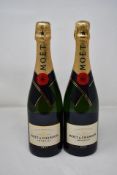 Two bottles of Moet & Chandon Imperial Champagne Brut (750ml) (Over 18s only).