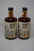 Two bottles of Brass Neck Premium Scottish Spiced Rum (700ml) (Over 18s only).