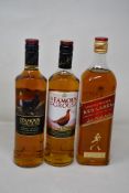 Johnnie Walker Red Label (1ltr), The Famous Grouse Smoky Black Blended Scotch Whisky (700ml) and The