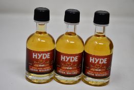 A box of Hyde Stout Cask Finish Irish Whiskey Miniatures (24x50ml) (Over 18s only).