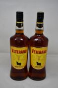 Two bottles of Veterano Solera Brandy (1ltr) (Over 18s only).