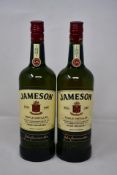 Two bottles of Jameson Triple Distilled Irish Whiskey (1ltr) (Over 18s only).