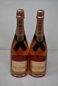 Two bottles of Moet&Chandon Nector Imperial rosé (750ml) (Over 18s only).