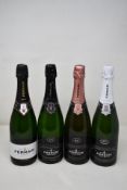 Four bottles of Ferrari Brut Trento (750ml) (Over 18s only).