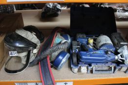 A pre-owned 3m full face sprayer mask and a pre-owned Graco Truecoat Plus sprayer.