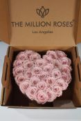 A Heart Light Pink Suede Box | Light Pink Roses - From 'The Million Roses'.