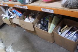 A large quantity of miscellaneous items to include crafts, household items and toiletries (5 boxes).