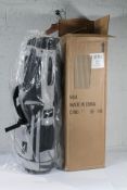 A boxed as new Mizuno BR-D2 Carry '21 Heather Carry Bag in Grey/Black (EAN 5054453908074).