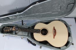 A Lowden F-32+ Acoustic Guitar, some dirty marks on soundboard but otherwise as new (East Indian/Ad