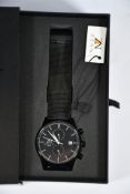 Six Zenn quartz watches in black.