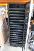 An Vinotemp 120 bottle duel zone wine cooler.