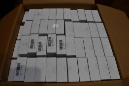 A large quantity of TWS earbuds in charging cases (Approximately 110 items).