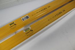 Two as new Stabila spirit levels (200cm and 122cm).