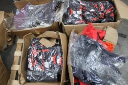 Four boxes of Boden clothing to include children's tops, dresses and related items.