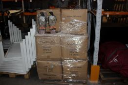 A pallet of realistic decoy hawks (Viewing advised).