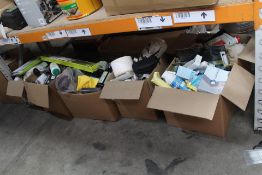A large quantity of miscellaneous items to include pet, household items and toiletries (6 boxes).