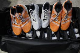 Twenty two pairs of pre-owned On Running Cloud Go Trainers in various sizes.