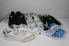 Five pairs of pre-owned trainers to include Nike, Reebok and New Balance (Viewing recommended).