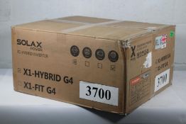 A boxed as new Solax Power X1-Hybrid G4 3.7D Solar Battery Storage.