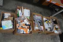 A large quantity of miscellaneous items to include hardware/hand-tools and toiletries.