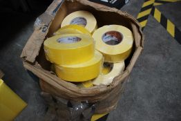 Twenty two rolls of Shurtape Fabrique PC 623 yellow 48mm x 55m duct tape.