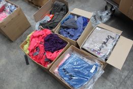 Five boxes of Boden clothing to include trousers, dresses and children's wear.