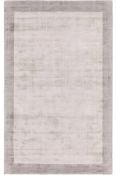 An as new Benuta Nova Border Rug - Light Grey (160 x 230cm, Stock Photo).