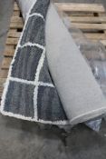 An as new William Yeoward Lelanne Slate 100% Cotton Rug (200 x 300cm, photography sample).