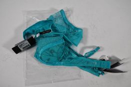 An as new Andres Sarda Franklin Push-Up Bra with Removable Pads in Blue Lake, Size UK 32 and an as n