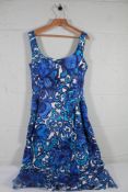 An as new La DoubleJ Sophia Anemone-print Cotton-blend Midi Dress - Blue (L).
